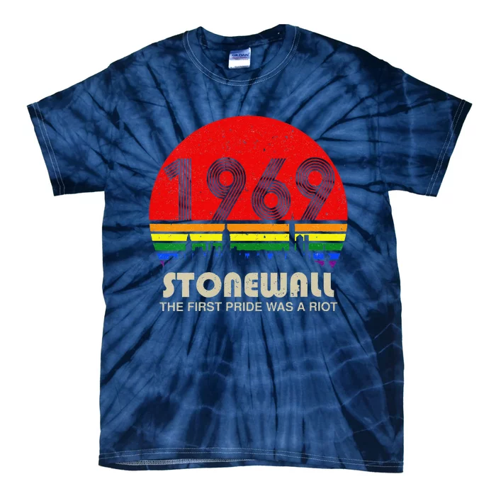 1969 The First Pride Was A Riot Lgbt Pride Rainbow Flag Tie-Dye T-Shirt