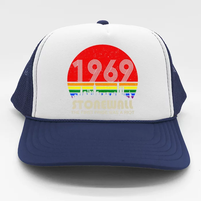 1969 The First Pride Was A Riot Lgbt Pride Rainbow Flag Trucker Hat