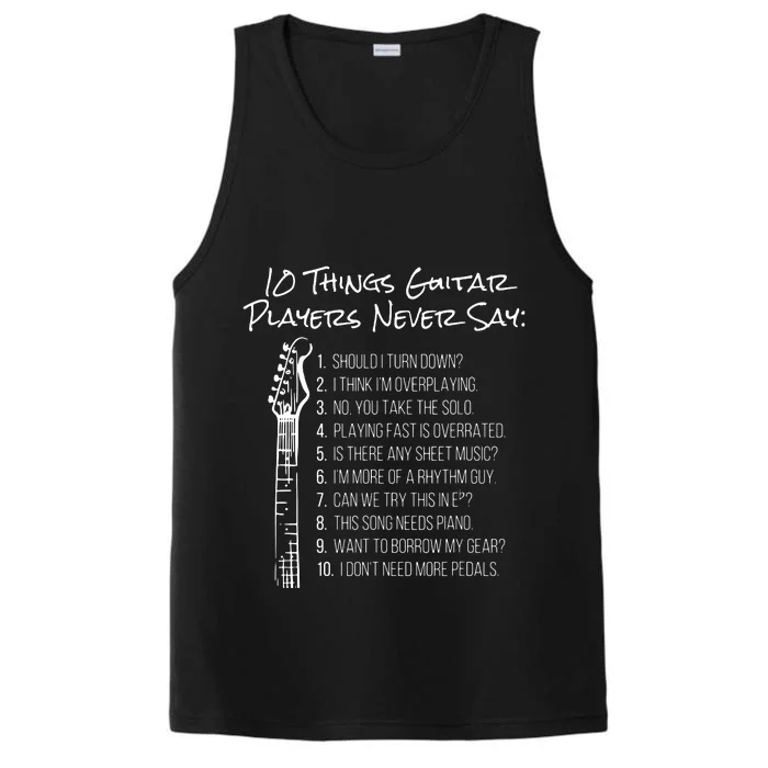 10 Things Guitar Players Never Say Funny Electric Guitar Performance Tank