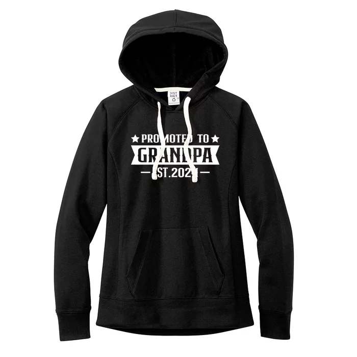 1st Time Grandpa Est 2024 Gift New First Time Grandpa 2024 Funny Gift Women's Fleece Hoodie