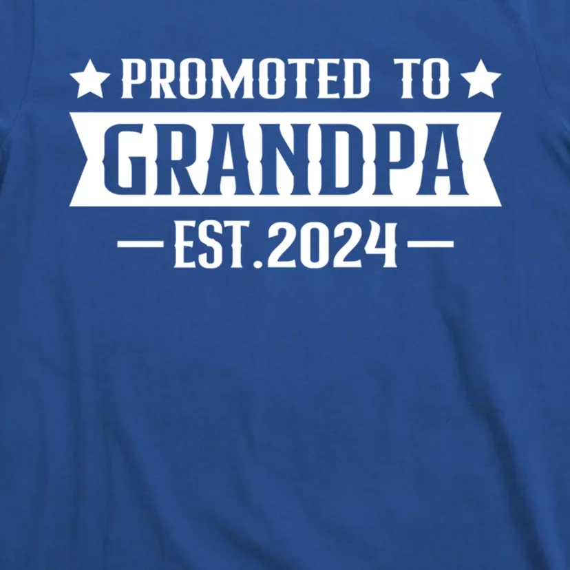 1st Time Grandpa Est 2024 Gift New First Time Grandpa 2024 Funny Gift T-Shirt