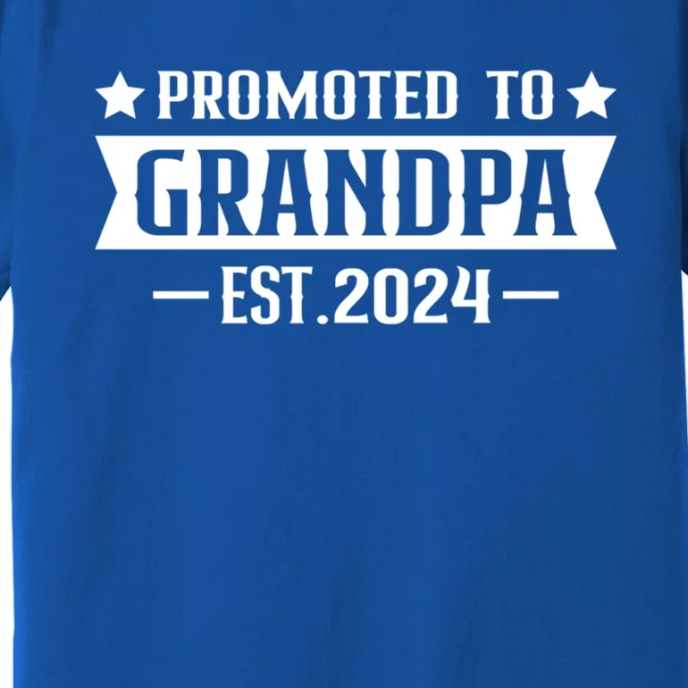 1st Time Grandpa Est 2024 Gift New First Time Grandpa 2024 Funny Gift Premium T-Shirt