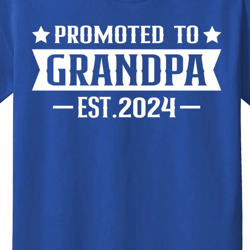 1st Time Grandpa Est 2024 Gift New First Time Grandpa 2024 Funny Gift Kids T-Shirt