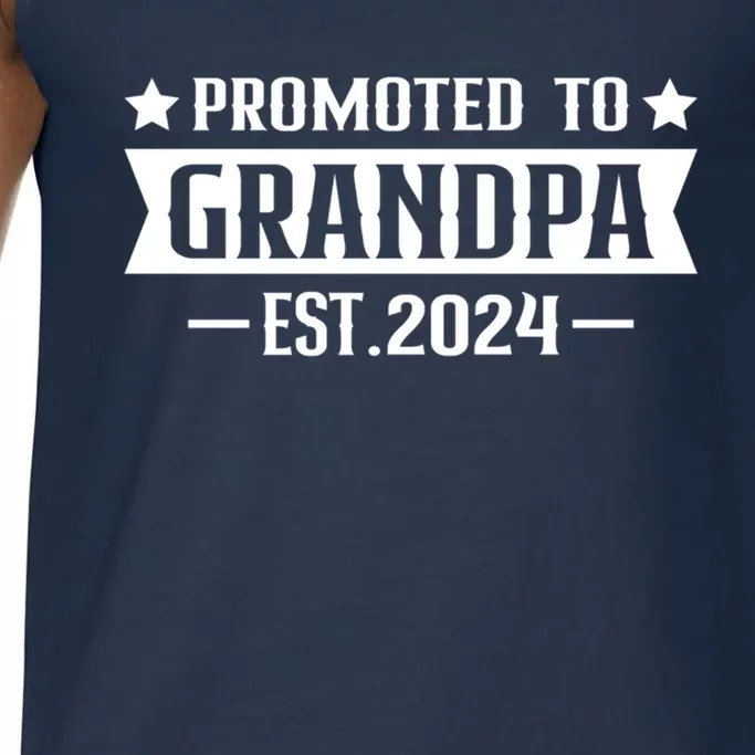 1st Time Grandpa Est 2024 Gift New First Time Grandpa 2024 Funny Gift Comfort Colors® Tank Top