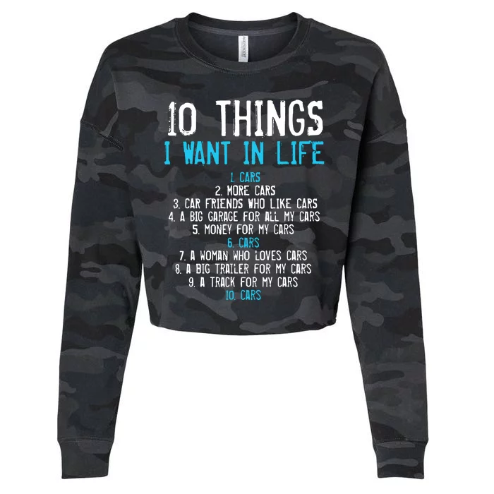 10 Things I Want In My Life Cars More Cars Car Cropped Pullover Crew