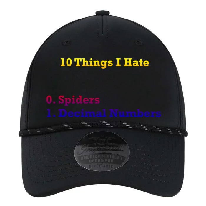 10 Things I Hate Funny Binary And Spiders Cool Gift Performance The Dyno Cap