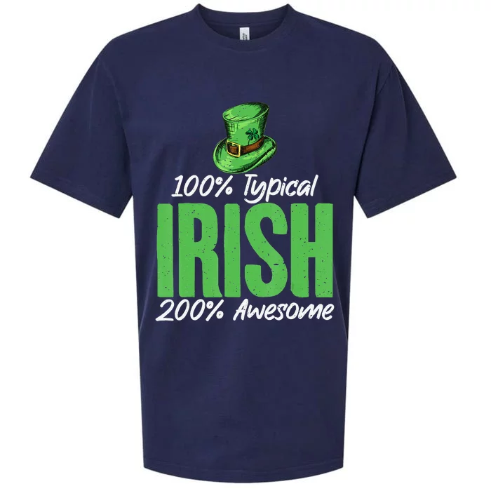 100 Typical Irish 200 Awesome funny Irish Sueded Cloud Jersey T-Shirt