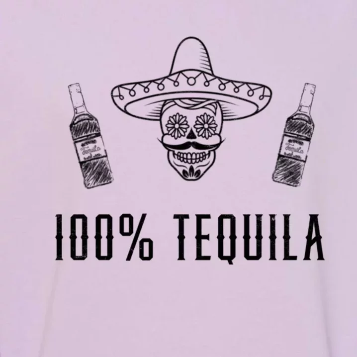 100% Tequila Mexican Cinco De Mayo Cinco De O Mexico Meaningful Gift Garment-Dyed Sweatshirt