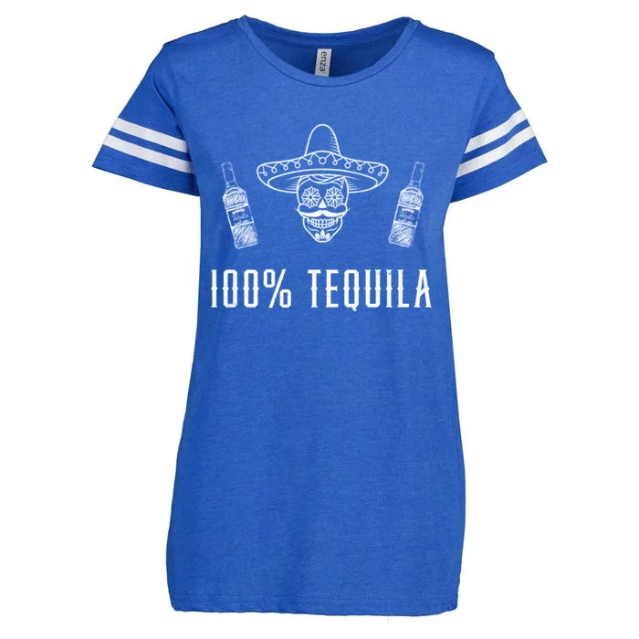 100% Tequila Mexican Cinco De Mayo Cinco De O Mexico Meaningful Gift Enza Ladies Jersey Football T-Shirt