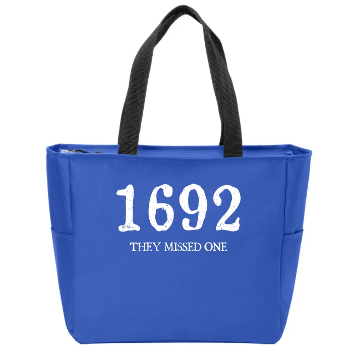 1692 They Missed One Funny Halloween Witch Salem Gift Zip Tote Bag