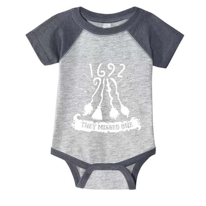 1692 They Missed One For Witch Halloween Infant Baby Jersey Bodysuit