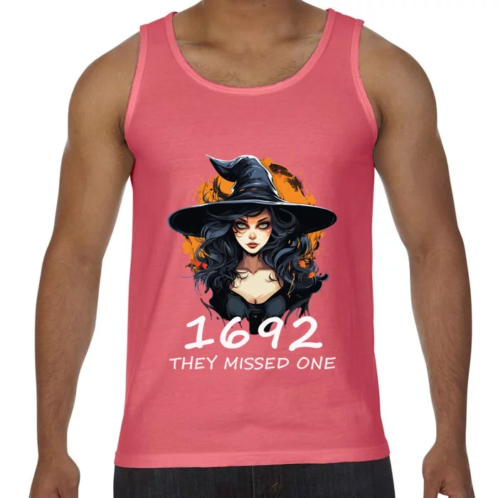 1692 They Missed One Funny Salem Halloween Cute Gift Comfort Colors® Tank Top