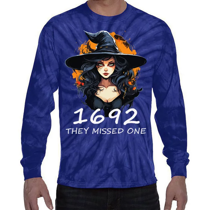 1692 They Missed One Funny Salem Halloween Tie-Dye Long Sleeve Shirt