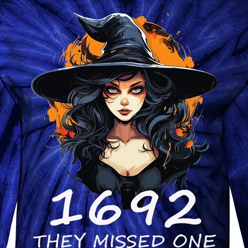 1692 They Missed One Funny Salem Halloween Tie-Dye Long Sleeve Shirt