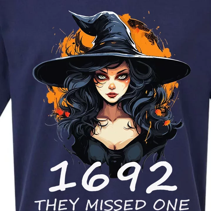 1692 They Missed One Funny Salem Halloween Sueded Cloud Jersey T-Shirt