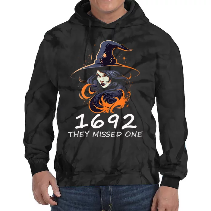 1692 They Missed One Funny Salem Halloween Men Women Tie Dye Hoodie