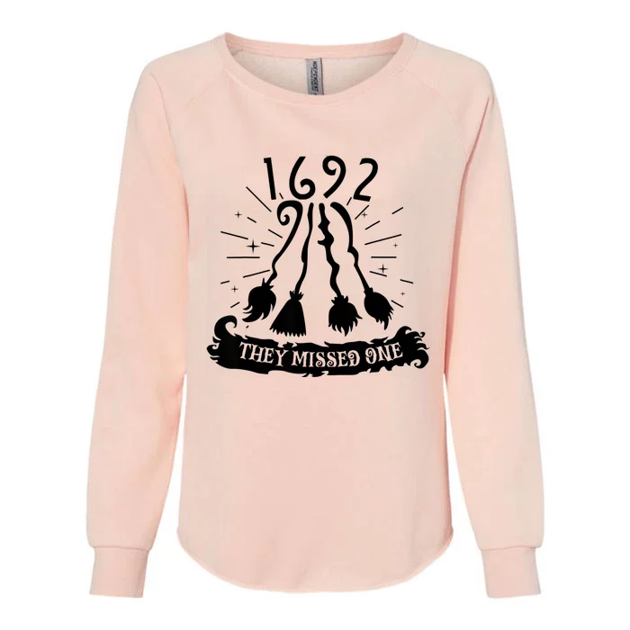 1692 They Missed One For Witch Halloween Womens California Wash Sweatshirt