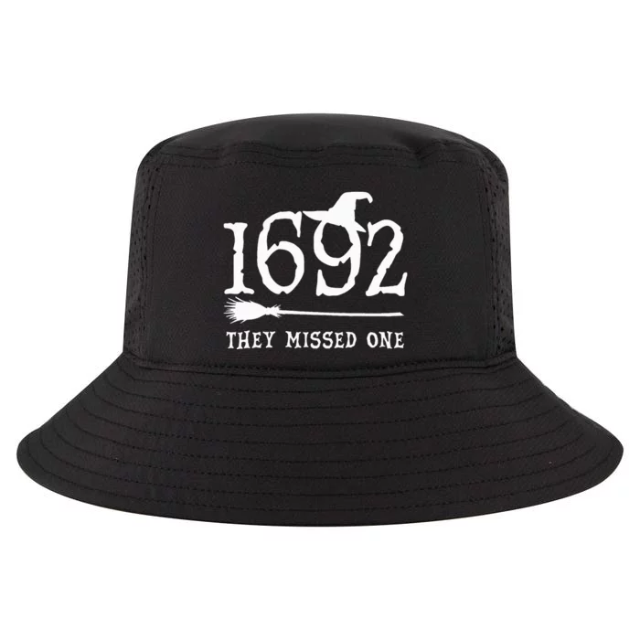 1692 They Missed One Halloween Feminist Witch Trials Cool Comfort Performance Bucket Hat