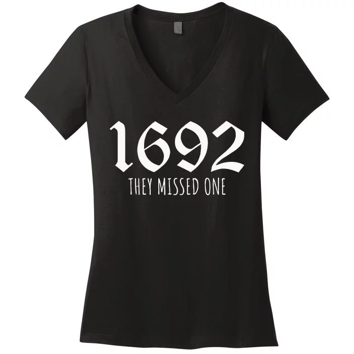 1692 They Missed One Long Sleeve Women's V-Neck T-Shirt