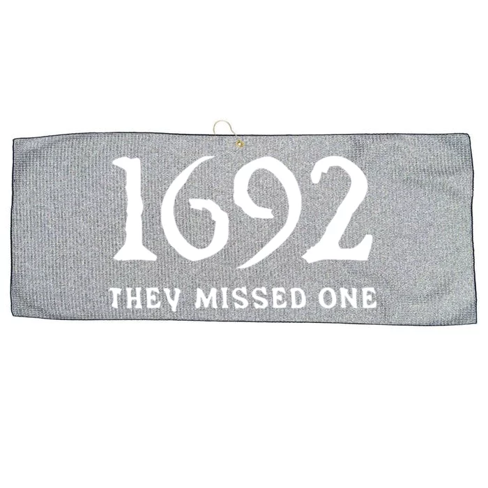 1692 They Missed One Funny Halloween 1692 They Missed One Gift Large Microfiber Waffle Golf Towel