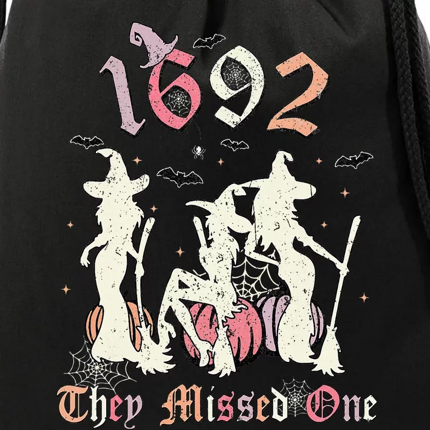 1692 They Missed One Salem You Missed One Halloween 1692 Drawstring Bag