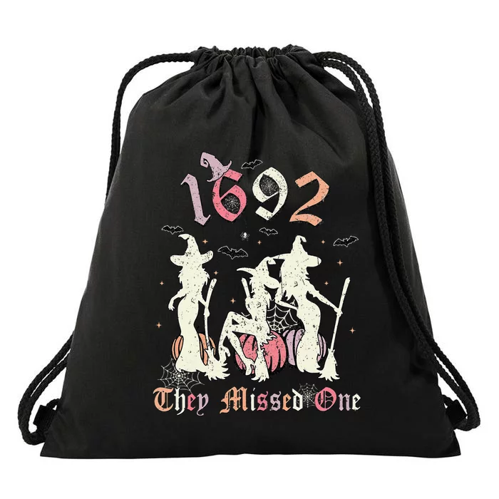 1692 They Missed One Salem You Missed One Halloween 1692 Drawstring Bag