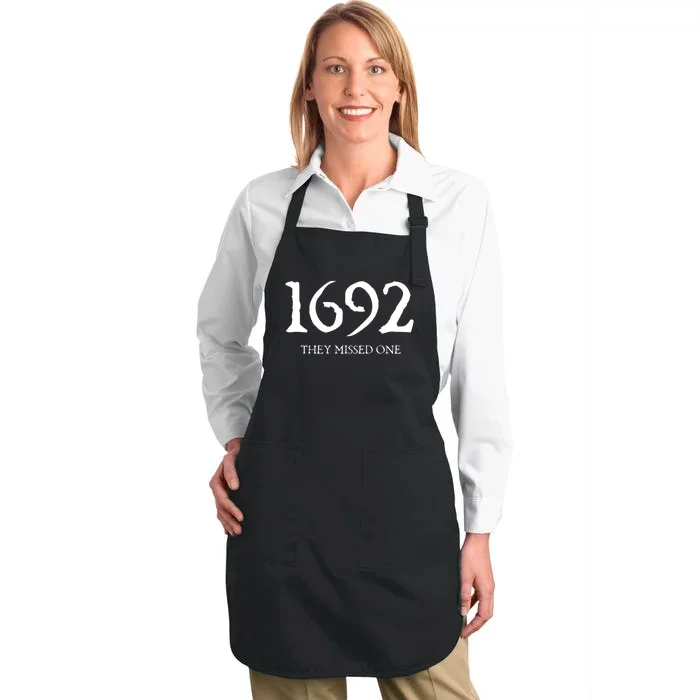 1692 They Missed One Salem Witch Full-Length Apron With Pocket