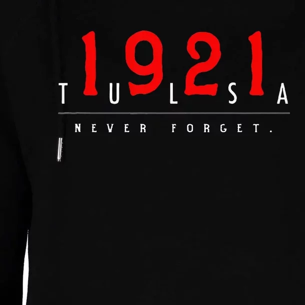 1921 Tulsa Oklahoma Black Wall Street Never Forget Graphic Womens Funnel Neck Pullover Hood