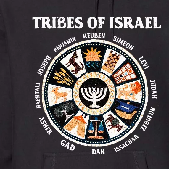 12 Twelve Tribes Of Israel Hebrew Israelite Judah Jerusalem Premium Hoodie