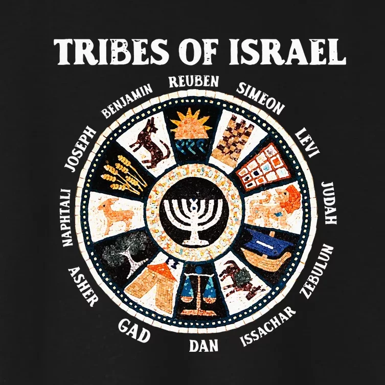 12 Twelve Tribes Of Israel Hebrew Israelite Judah Jerusalem Women's Crop Top Tee