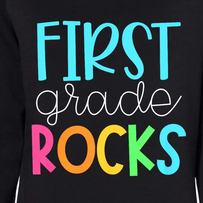 1st Teacher Team First Grade Rocks First Day Of Back To School Womens California Wash Sweatshirt