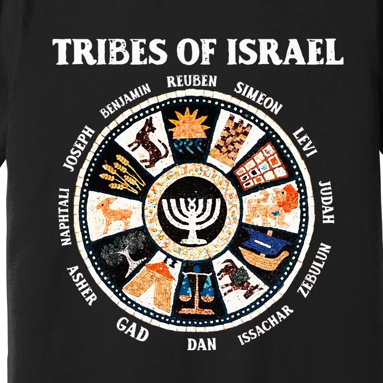 12 Twelve Tribes Of Israel Hebrew Israelite Judah Jerusalem Premium T-Shirt