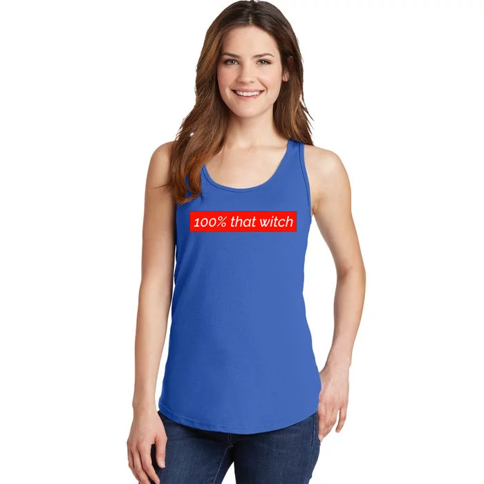 100% That Witch Gift Ladies Essential Tank