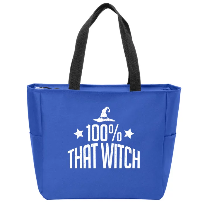 100% That Witch Gift Zip Tote Bag