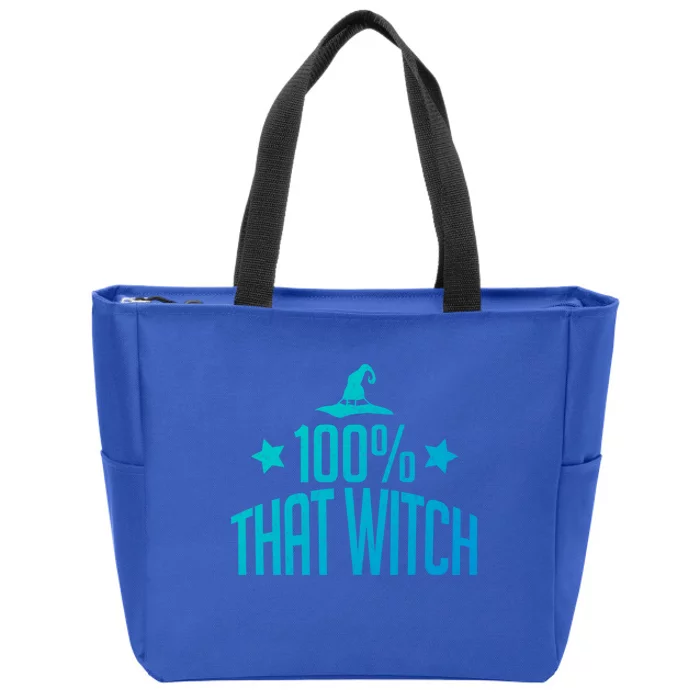 100% That Witch Gift Zip Tote Bag