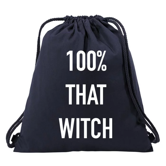 100% That Witch Cool Gift Drawstring Bag