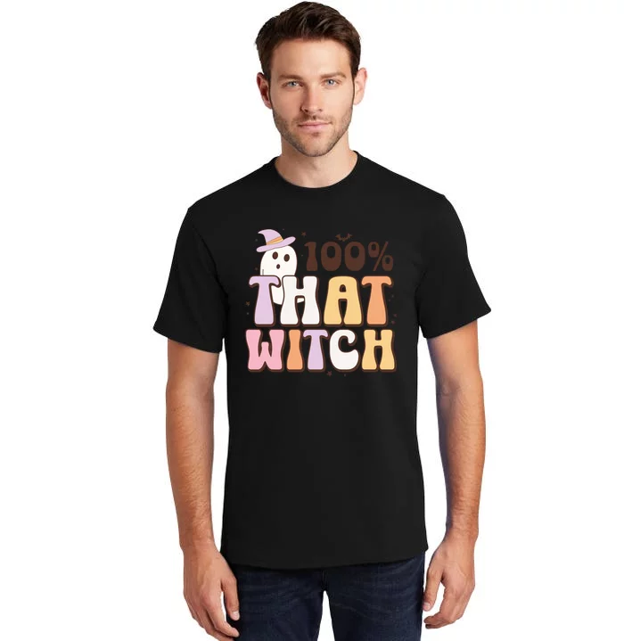 100% That Witch Halloween Ghost Funny Kids Tall T-Shirt