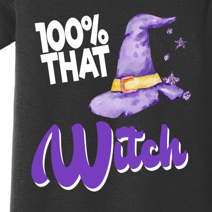 100% That Witch Funny Halloween Baby Bodysuit