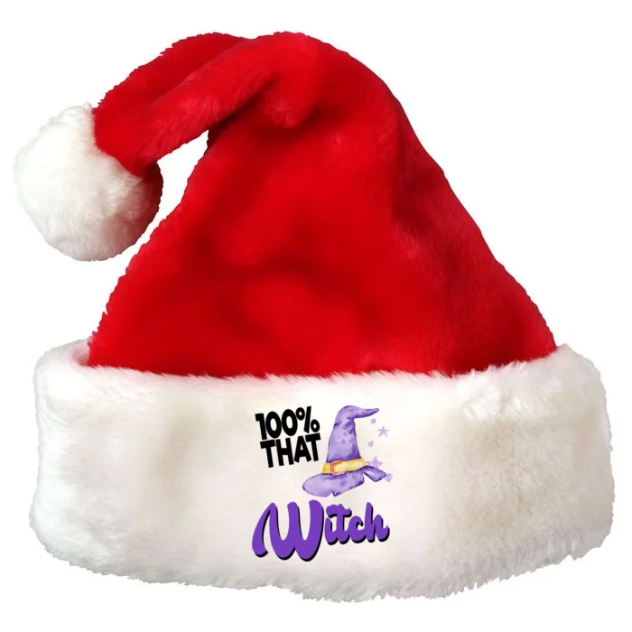 100% That Witch Funny Halloween Premium Christmas Santa Hat