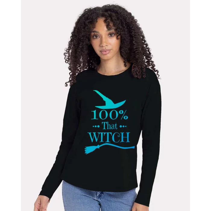 100% That Witch Dna Funny Halloween Witches Casual Cute Gift Womens Cotton Relaxed Long Sleeve T-Shirt