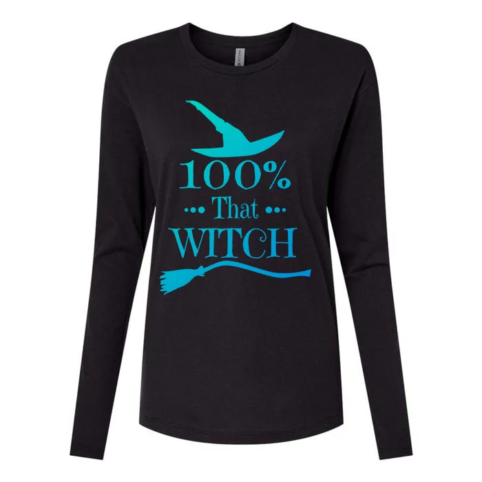 100% That Witch Dna Funny Halloween Witches Casual Cute Gift Womens Cotton Relaxed Long Sleeve T-Shirt