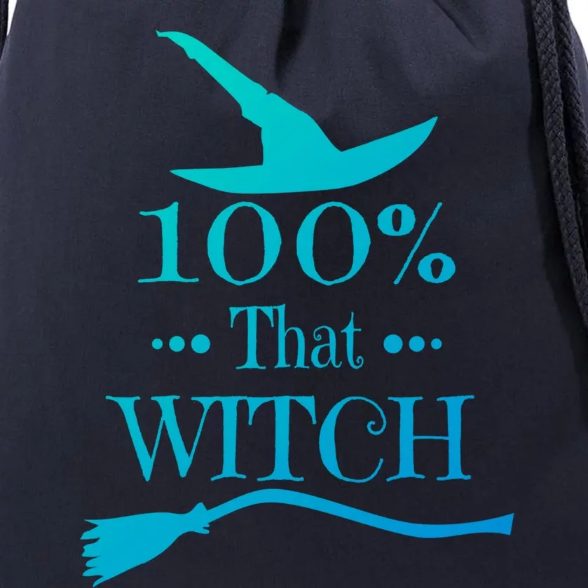 100% That Witch Dna Funny Halloween Witches Casual Cute Gift Drawstring Bag