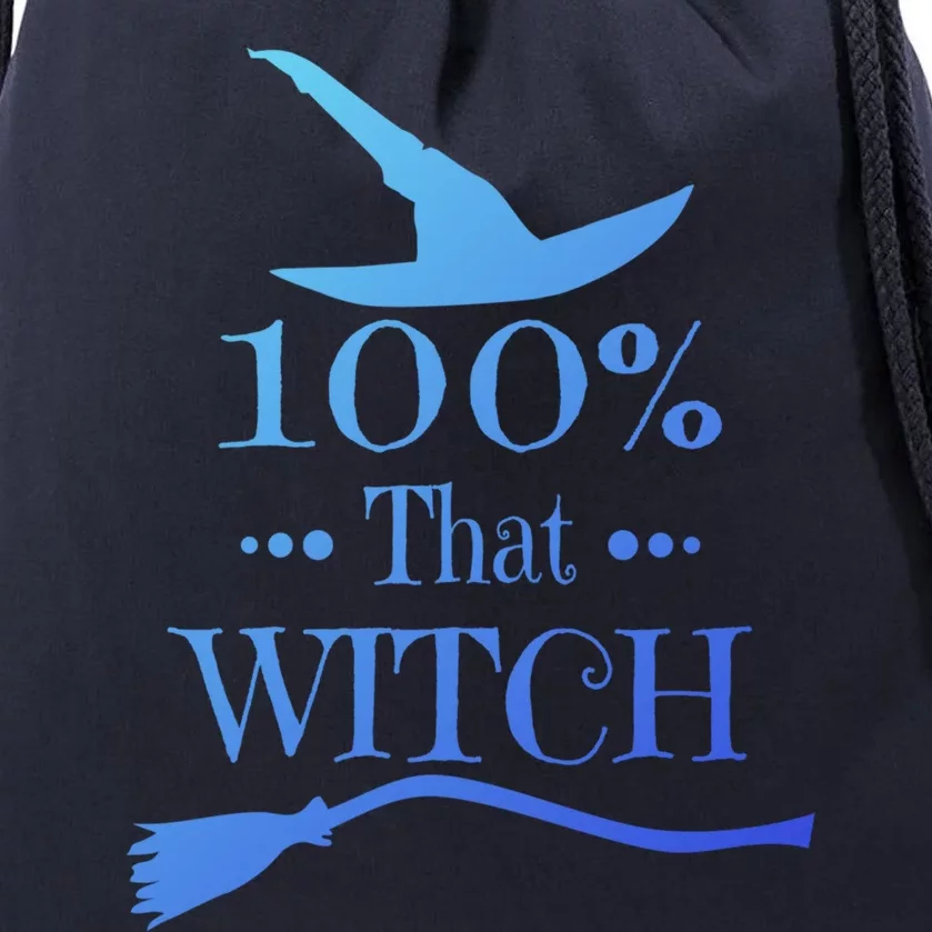 100% That Witch Dna Funny Halloween Witches Casual Cute Gift Drawstring Bag