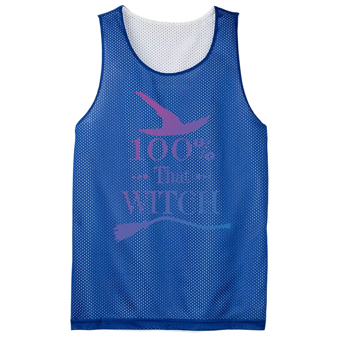 100% That Witch Dna Funny Halloween Witches Casual Cute Gift Mesh Reversible Basketball Jersey Tank