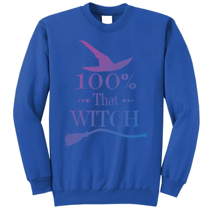 100% That Witch Dna Funny Halloween Witches Casual Cute Gift Tall Sweatshirt