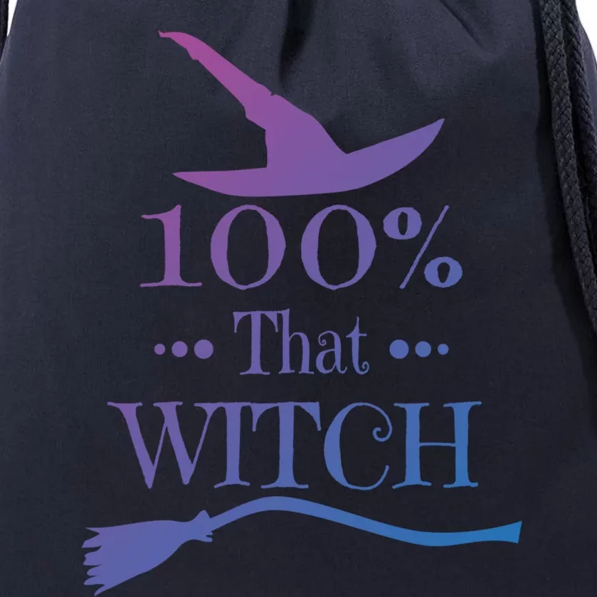 100% That Witch Dna Funny Halloween Witches Casual Cute Gift Drawstring Bag