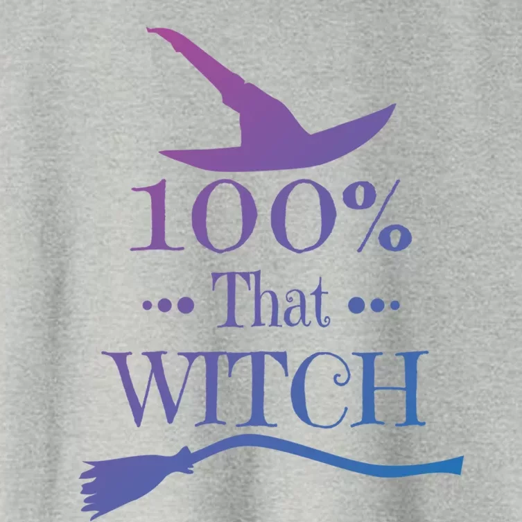 100% That Witch Dna Funny Halloween Witches Casual Cute Gift Women's Crop Top Tee