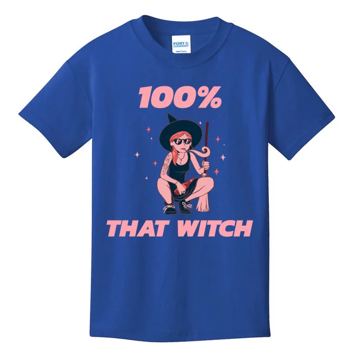 100% That Witch Funny Halloween Novelty Great Gift Kids T-Shirt