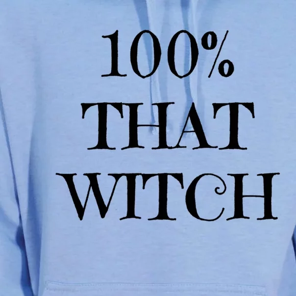 100% That Witch Funny Halloween Gift Unisex Surf Hoodie