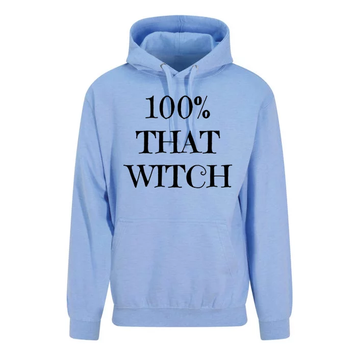 100% That Witch Funny Halloween Gift Unisex Surf Hoodie